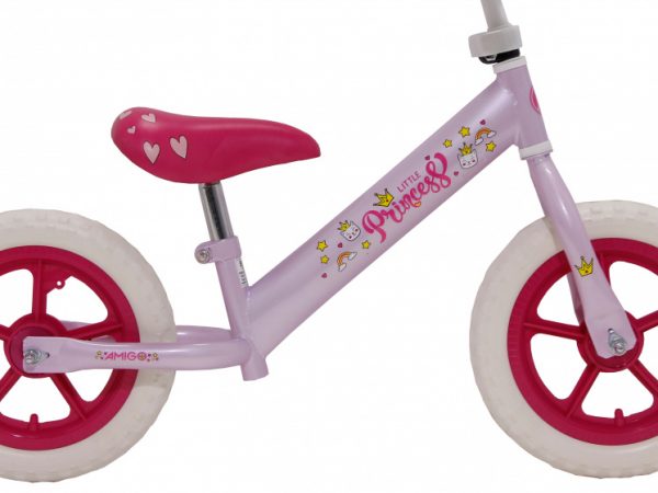 amigo loopfiets princess 12 inch meisjes roze 3 504346 1606232078