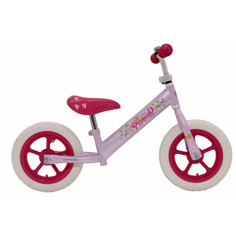 amigo loopfiets princess 12 inch meisjes roze 504346 1606232072