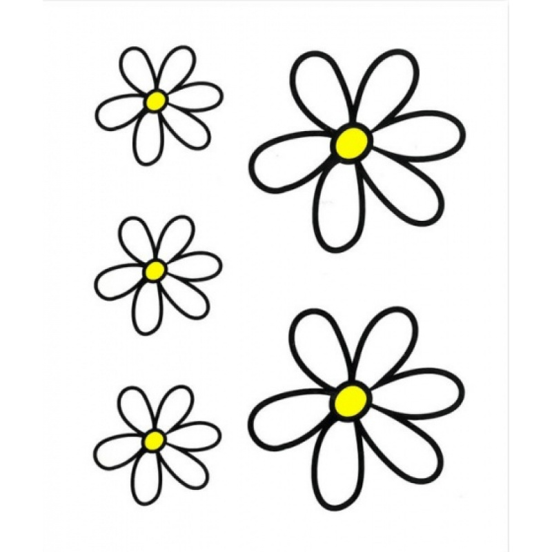 amigo fietsstickers kit flowers wit 178162