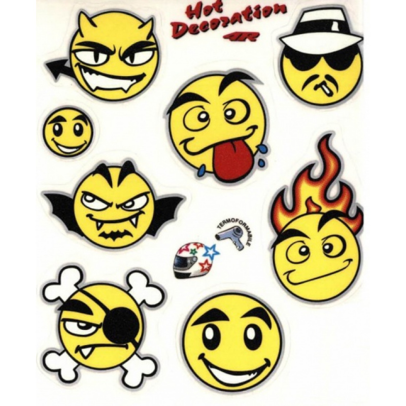 amigo fietsstickers smileys geel 178181