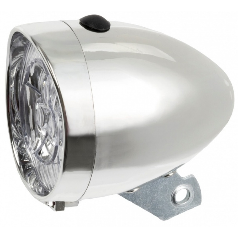 amigo koplamp led batterij zilver 131658