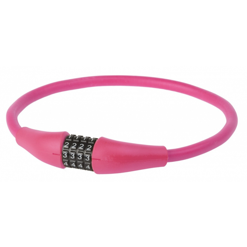 m wave kabelslot met vorm geheugen 90 cm roze 118793