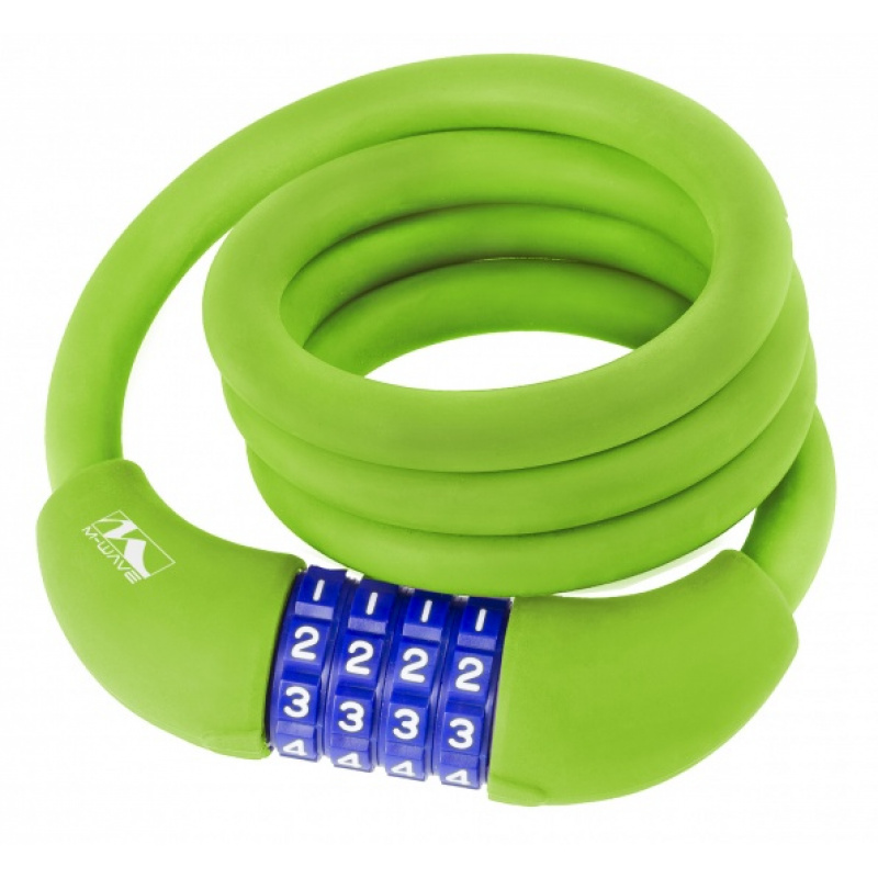 m wave spiraalkabelslot ds 12.10 s silicone groen 108900