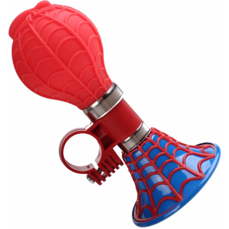 marvel fietstoeter spider man 13 cm rood blauw 198650