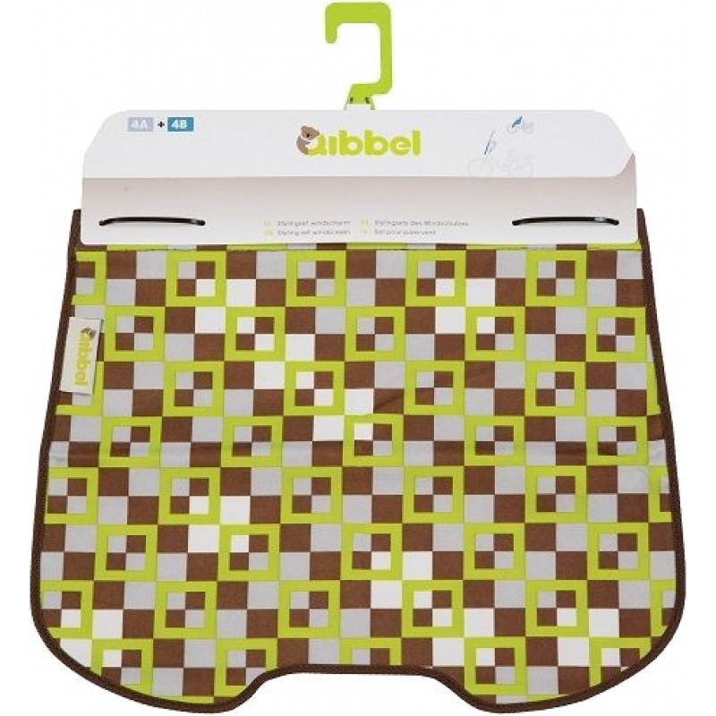 qibbel stylingset voor qibbel windscherm checked groen q717 200504