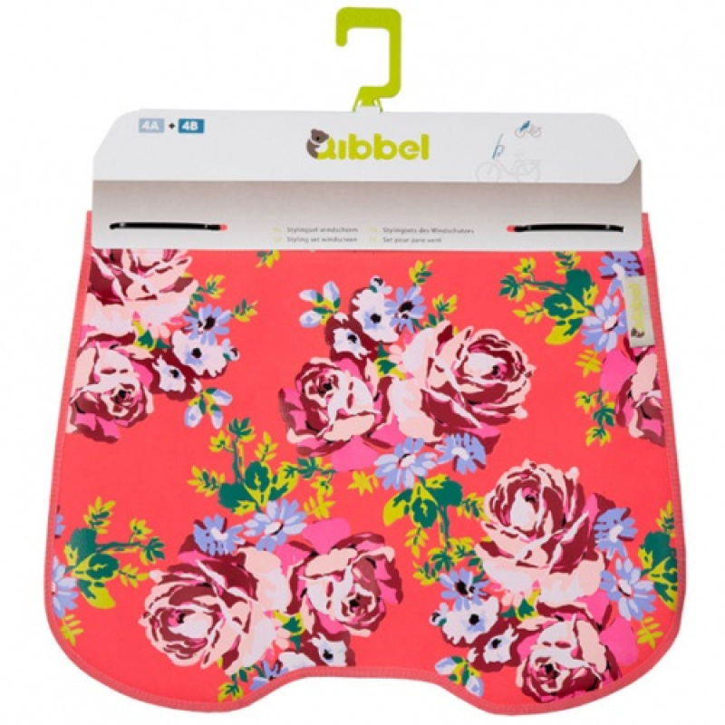 qibbel stylingset windschermflap blossom roses coral 46844